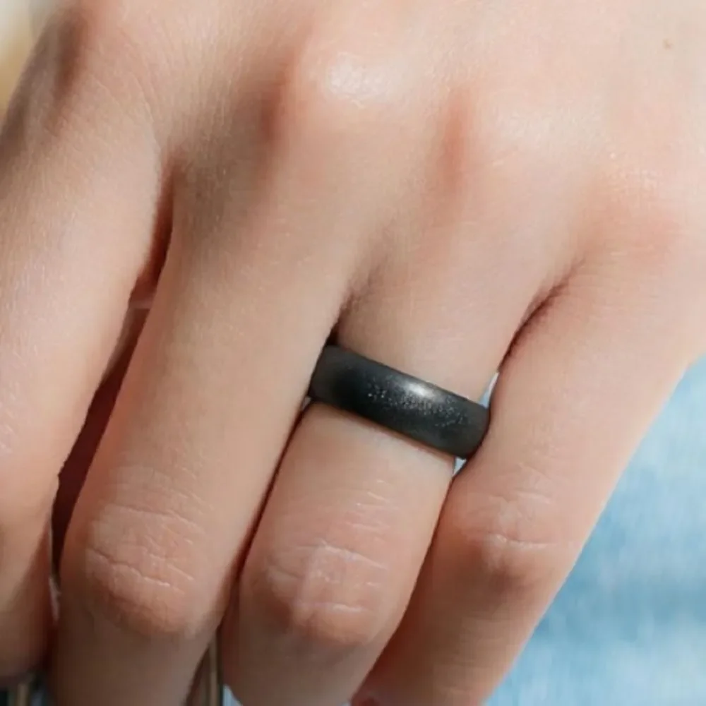 Silicone Wedding Band Black